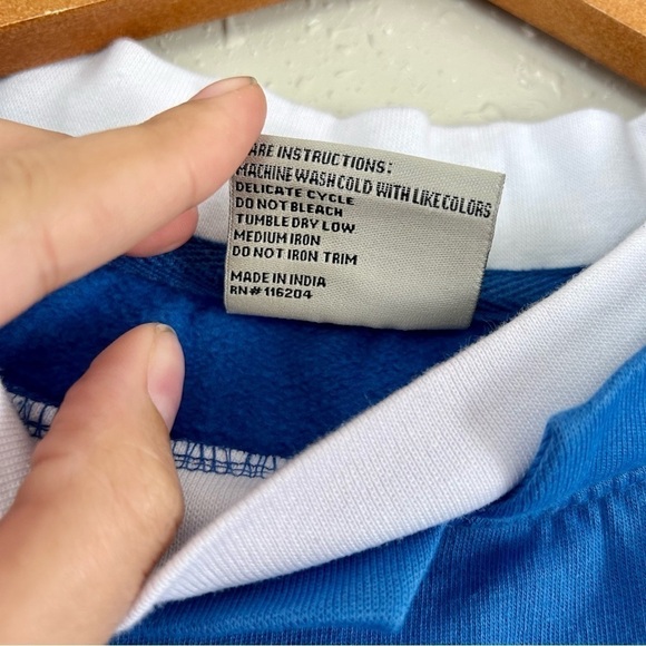 Vintage Blue Crewneck Coastal Grandma Butterfly Sweatshirt XL Retro 90s - Picture 2 of 6